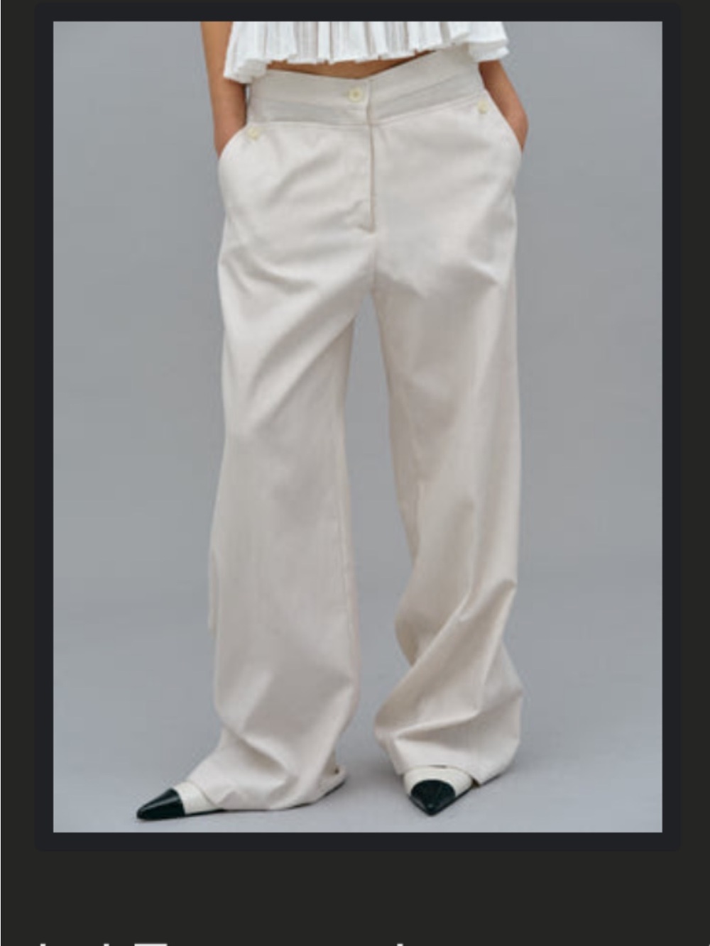 Source Unknown Women's Wide-Leg Chinos in Cream